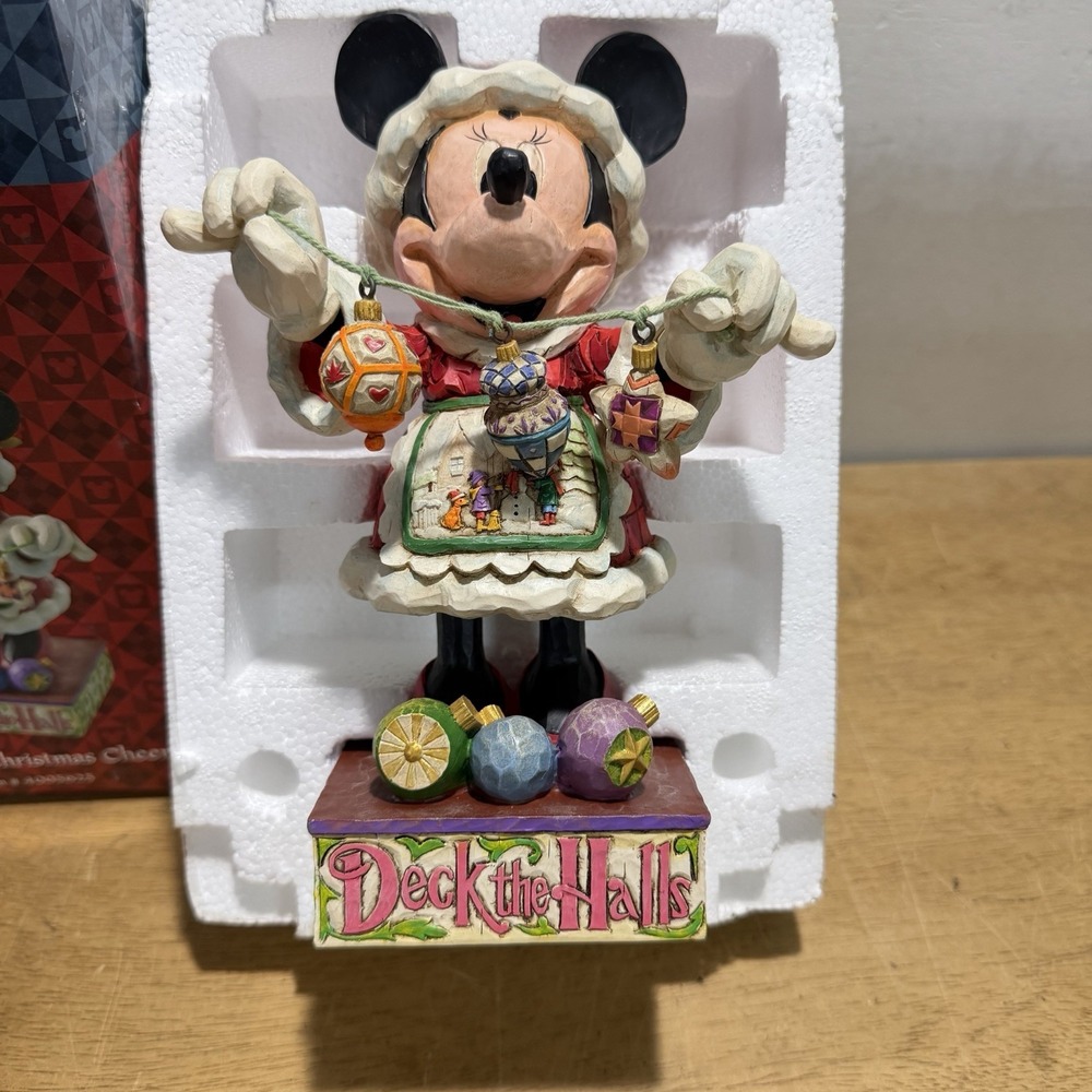 Jim Shore Disney Traditions Minnie's Christmas Cheer Figurine 4005625 Boxed 8in - Picture 2 of 11